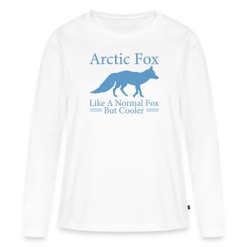 Renard arctique mignon renard animal marche renard arctique - T-shirt manches longues Premium bio Femme - blanc - Devant - Julia (174cm)