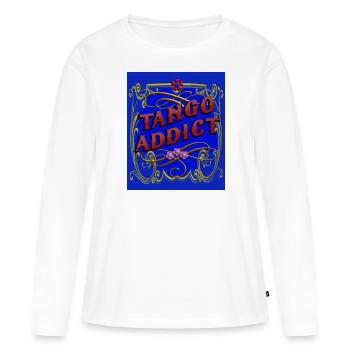 Accro au tango - T-shirt manches longues Premium bio Femme - blanc - Devant - Julia (174cm)