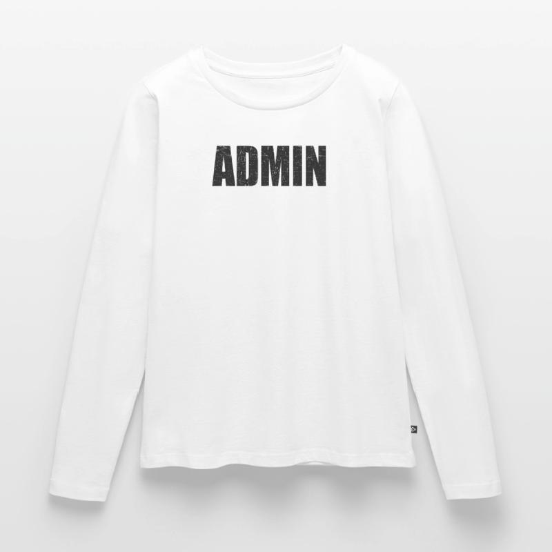 admin Programmierer Linux IT Geschenkidee Frauen Premium Bio Langarmshirt