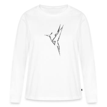 origami - Women's Premium Organic Long Sleeve Shirt - white - Front - Julia (174cm)