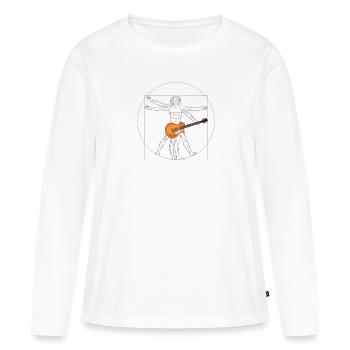 Da Vinci the Guitarist - Women's Premium Organic Long Sleeve Shirt - white - Front - Julia (174cm)