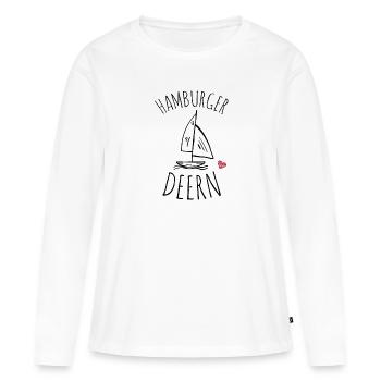 Voilier Hamburger Deern - T-shirt manches longues Premium bio Femme - blanc - Devant - Julia (174cm)
