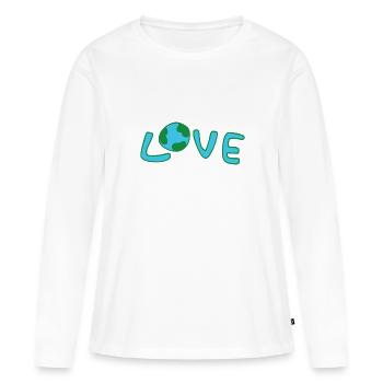 Durabilité - T-shirt manches longues Premium bio Femme - blanc - Devant - Julia (174cm)