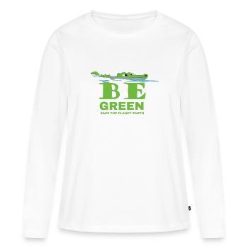 Durabilité - T-shirt manches longues Premium bio Femme - blanc - Devant - Julia (174cm)