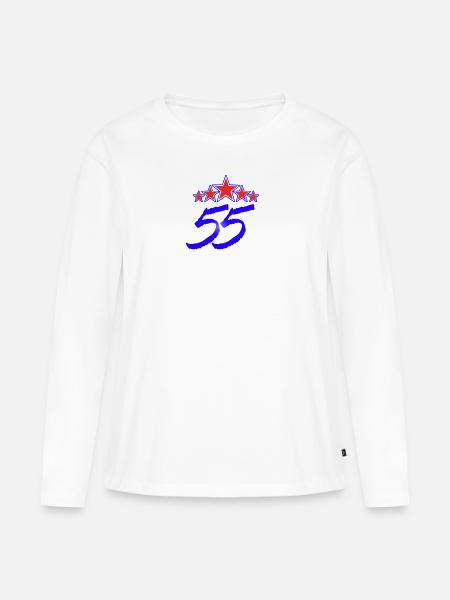 Rangers 55 Fifty Five League Titles - Women's Premium Organic Long Sleeve Shirt - white