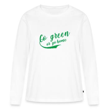 Durabilité - T-shirt manches longues Premium bio Femme - blanc - Devant - Julia (174cm)