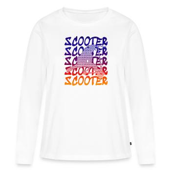 Stunt Scooter - T-shirt manches longues Premium bio Femme - blanc - Devant - Julia (174cm)
