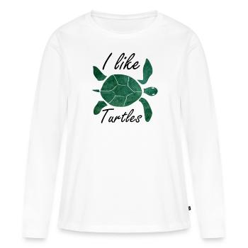Turtles turtle - Women's Premium Organic Long Sleeve Shirt - white - Front - Julia (174cm)