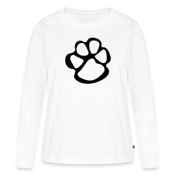 Pattes pattes pattes de chien chien chien - T-shirt manches longues Premium bio Femme - blanc - Devant - Julia (174cm)