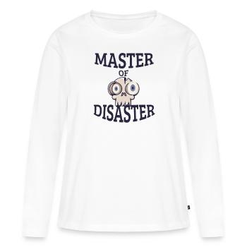 Master of Disaster - T-shirt manches longues Premium bio Femme - blanc - Devant - Julia (174cm)