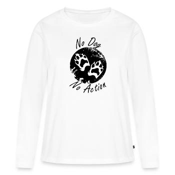 Pattes pattes pattes de chien chien chien - T-shirt manches longues Premium bio Femme - blanc - Devant - Julia (174cm)