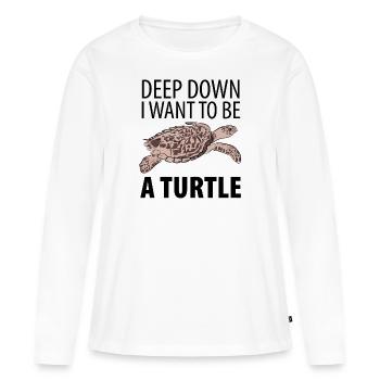 Turtle turtle - Women's Premium Organic Long Sleeve Shirt - white - Front - Julia (174cm)