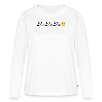 Blah Blah Blah Blabla bla - T-shirt manches longues Premium bio Femme - blanc - Devant - Julia (174cm)
