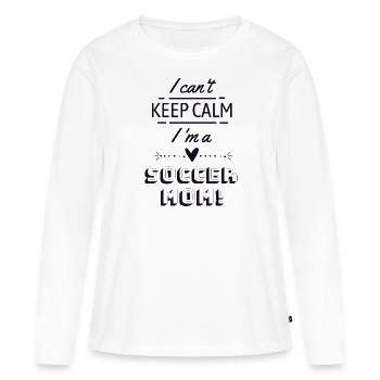 Fußball Mama - Frauen Premium Bio Langarmshirt - Weiß - Vorne - Julia (174cm)
