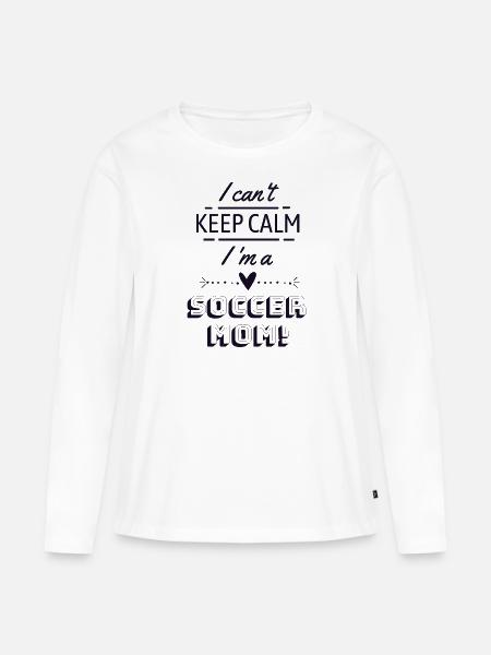 Fußball Mama - Frauen Premium Bio Langarmshirt - Weiß