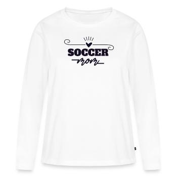 Fußball Mama - Frauen Premium Bio Langarmshirt - Weiß - Vorne - Julia (174cm)