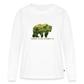Durabilité - T-shirt manches longues Premium bio Femme - blanc - Devant - Julia (174cm)