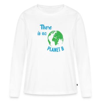Durabilité - T-shirt manches longues Premium bio Femme - blanc - Devant - Julia (174cm)