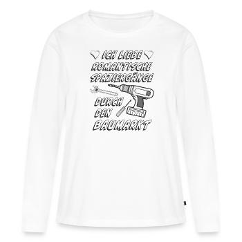 ROMANTISCHE SPAZIERGÄNGE - Frauen Premium Bio Langarmshirt - Weiß - Vorne - Julia (174cm)