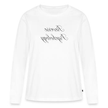 Psychologie Psychologie inversée Étudiant enseignant - T-shirt manches longues Premium bio Femme - blanc - Devant - Julia (174cm)