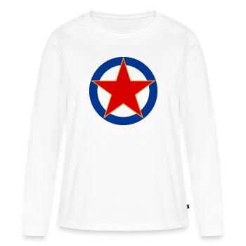 SFRJ - T-shirt manches longues Premium bio Femme - blanc - Devant - Julia (174cm)