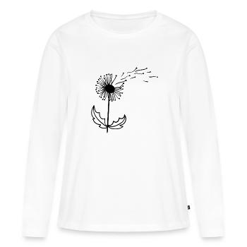 Beau pissenlit pissenlit pissenlit - T-shirt manches longues Premium bio Femme - blanc - Devant - Julia (174cm)