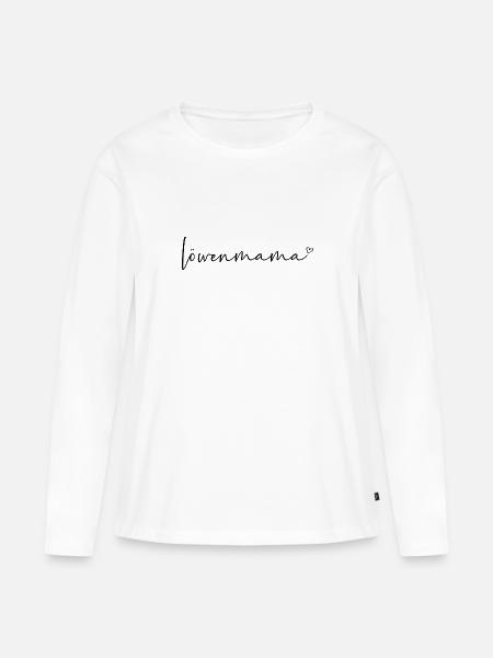 Löwenmama - Frauen Premium Bio Langarmshirt - Weiß