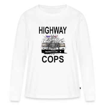 Highway Cops Police Car Action Design - Frauen Premium Bio Langarmshirt - Weiß - Vorne - Julia (174cm)
