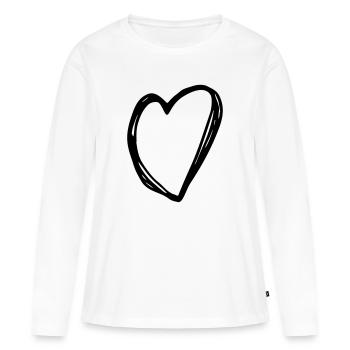 Heart - Heart - Women's Premium Organic Long Sleeve Shirt - white - Front - Julia (174cm)
