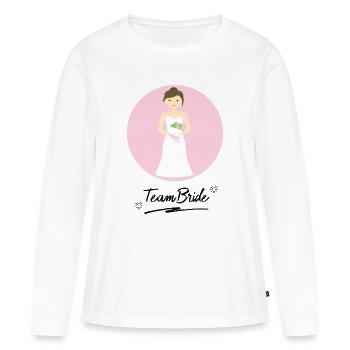 bride - Women's Premium Organic Long Sleeve Shirt - white - Front - Julia (174cm)