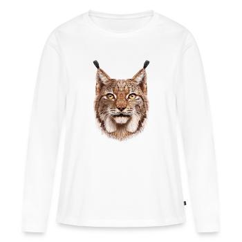 Lynx - T-shirt manches longues Premium bio Femme - blanc - Devant - Julia (174cm)