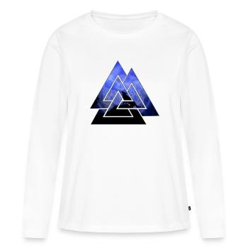 Wikinger - Frauen Premium Bio Langarmshirt - Weiß - Vorne - Julia (174cm)