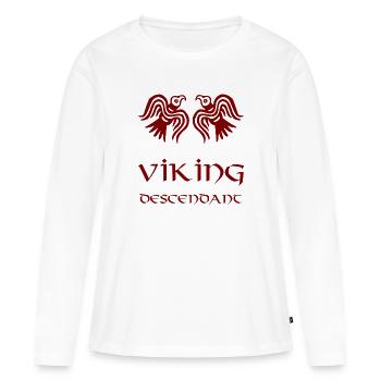 Wikinger-Nachfahre Rost - Frauen Premium Bio Langarmshirt - Weiß - Vorne - Julia (174cm)