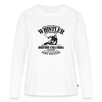 Alpine Ski - Kanada - Frauen Premium Bio Langarmshirt - Weiß - Vorne - Julia (174cm)
