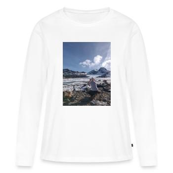 Saint Solin d'Arves Glacier - Women's Premium Organic Long Sleeve Shirt - white - Front - Julia (174cm)
