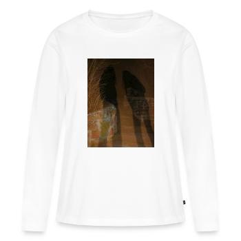 Zusammen auf uralten Stufen - Frauen Premium Bio Langarmshirt - Weiß - Vorne - Julia (174cm)