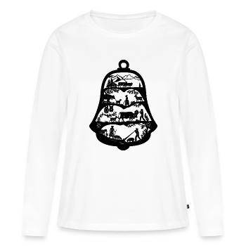 Alpenglocke_black - T-shirt manches longues Premium bio Femme - blanc - Devant - Julia (174cm)