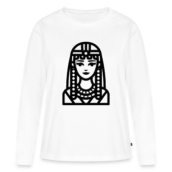 pharaoh - Women's Premium Organic Long Sleeve Shirt - white - Front - Julia (174cm)