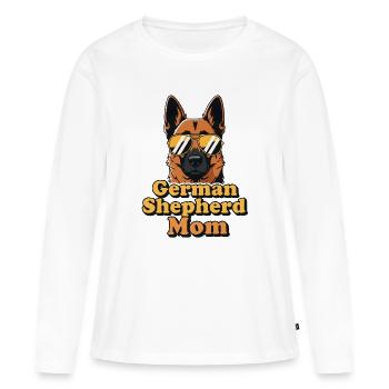 Schäferhund Mom - Cooles Hunde Mama  Desgin - Frauen Premium Bio Langarmshirt - Weiß - Vorne - Julia (174cm)