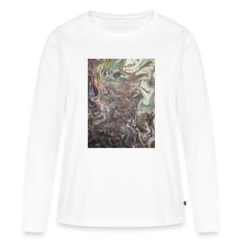 Karudako - Women's Premium Organic Long Sleeve Shirt - white - Front - Julia (174cm)