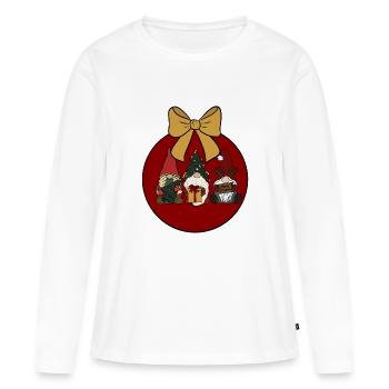 Brownie - T-shirt manches longues Premium bio Femme - blanc - Devant - Julia (174cm)