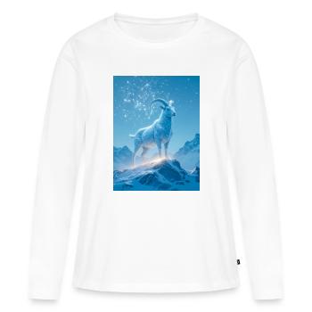 Uralter kosmischer Wächter steigt auf - Frauen Premium Bio Langarmshirt - Weiß - Vorne - Julia (174cm)