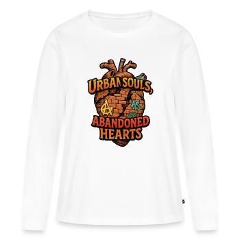 Urbex - Exploration Urbaine - Explorateur Urbain - T-shirt manches longues Premium bio Femme - blanc - Devant - Julia (174cm)