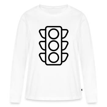 Ampel - Frauen Premium Bio Langarmshirt - Weiß - Vorne - Julia (174cm)