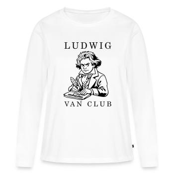 Beethoven - T-shirt manches longues Premium bio Femme - blanc - Devant - Julia (174cm)