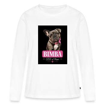 Naps CEO Girl - Frauen Premium Bio Langarmshirt - Weiß - Vorne - Julia (174cm)
