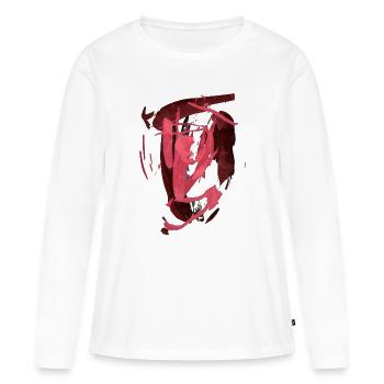 Conception de fond abstraite. - T-shirt manches longues Premium bio Femme - blanc - Devant - Julia (174cm)