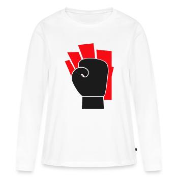 Esprit pur de combat - T-shirt manches longues Premium bio Femme - blanc - Devant - Julia (174cm)