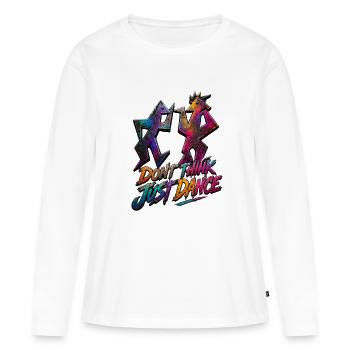 Ne pensez pas juste au graffiti de danse - T-shirt manches longues Premium bio Femme - blanc - Devant - Julia (174cm)