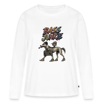 Techno Dog - T-shirt manches longues Premium bio Femme - blanc - Devant - Julia (174cm)